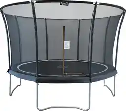 Bol.com AXI Denver Trampoline met veiligheidsnet Ø 366 cm Zwart - Onground op palen - Rond 12ft aanbieding