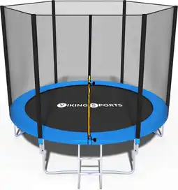 Bol.com Trampoline - blauw - 252 cm - met net en ladder - tot 80 KG aanbieding
