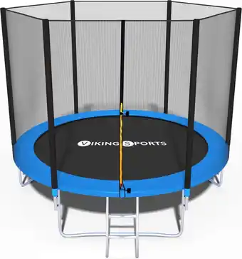 Bol.com Trampoline - blauw - 252 cm - met net en ladder - tot 80 KG aanbieding