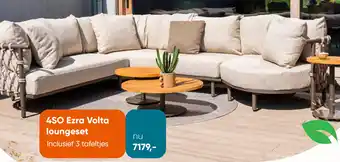 Van der Garde tuinmeubelen 4SO Ezra Volta loungeset aanbieding