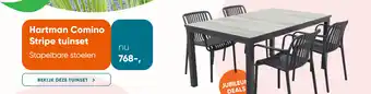 Van der Garde tuinmeubelen Hartman Comino Stripe tuinset aanbieding