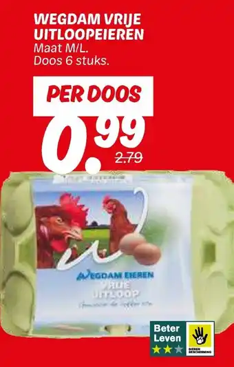 Dekamarkt Wegdam vrije uitloopeieren aanbieding