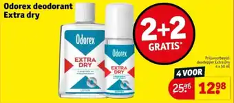 Kruidvat Odorex deodorant Extra dry aanbieding
