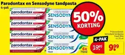 Kruidvat Parodontax en Sensodyne tandpasta aanbieding