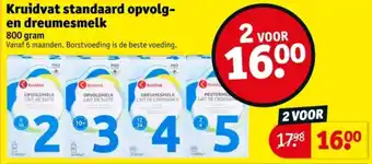 Kruidvat Kruidvat standaard opvolg en dreumesmelk aanbieding