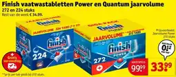 Kruidvat Finish vaatwastabletten Power en Quantum jaarvolume aanbieding