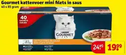 Kruidvat Gourmet kattenvoer mini filets in saus aanbieding