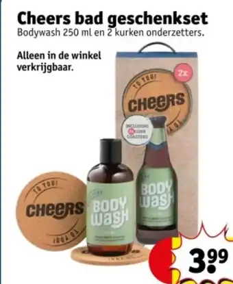 Kruidvat Cheers bad geschenkset aanbieding