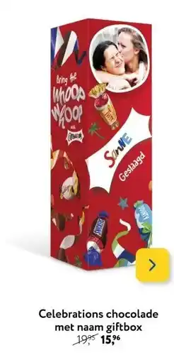 Primera Celebrations chocolade met naam giftbox aanbieding