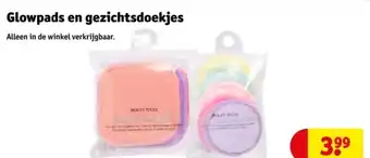 Kruidvat Glowpads en gezichtsdoekjes aanbieding