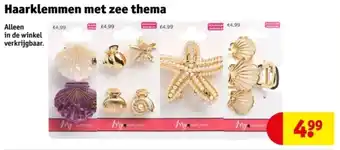 Kruidvat Haarklemmen met zee thema aanbieding