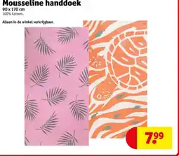 Kruidvat Mousseline handdoek aanbieding