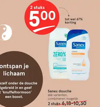 Etos Sanex douche aanbieding