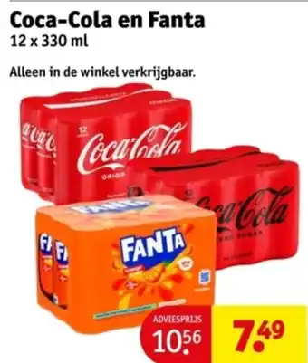 Kruidvat Coca-Cola en Fanta aanbieding