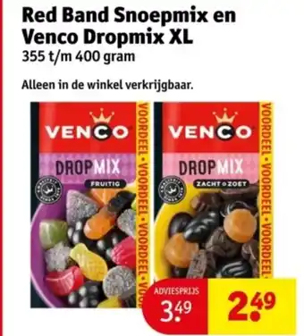 Kruidvat Red Band Snoepmix en Venco Dropmix XL aanbieding