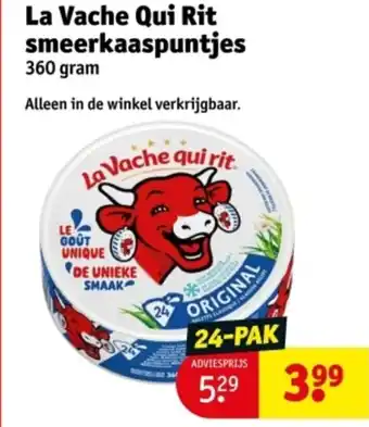 Kruidvat La Vache Qui Rit smeerkaaspuntjes aanbieding