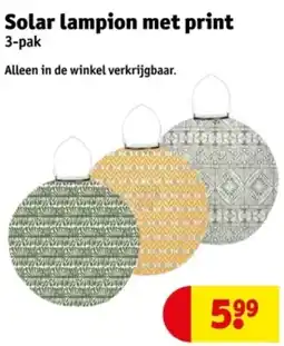 Kruidvat Solar lampion met print aanbieding