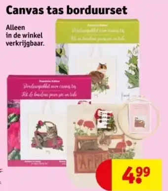Kruidvat Canvas tas borduurset aanbieding