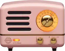 Bol.com MUZEN OTR Metal - Draagbare FM-radio Bluetooth luidspreker - Roze aanbieding