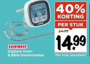 Vomar Voordeelmarkt LEIFHEIT Digitale Oven- & BBQ-thermometer aanbieding