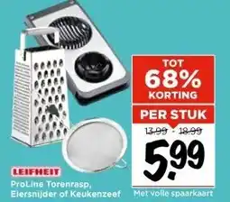 Vomar Voordeelmarkt LEIFHEIT ProLine Torenrasp, Eiersnijder of Keukenzeef aanbieding