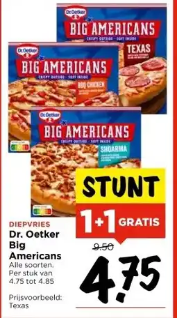 Vomar Voordeelmarkt DIEPVRIES Dr. Oetker Big Americans aanbieding