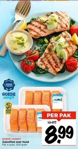 Vomar Voordeelmarkt GOEDE VANGST Zalmfilet met Huid aanbieding