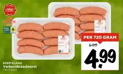 Vomar Voordeelmarkt BOER'N LAND Varkensbraadworst aanbieding