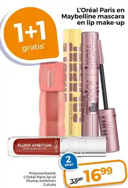 Trekpleister L'Oréal Paris en Maybelline mascara en lip make-up aanbieding