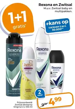 Trekpleister Rexona en Zwitsal aanbieding