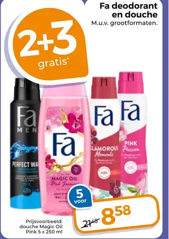 Trekpleister Fa deodorant en douche aanbieding