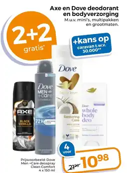 Trekpleister Axe en Dove deodorant en bodyverzorging aanbieding
