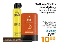 Trekpleister Taft en Got2b haarstyling aanbieding