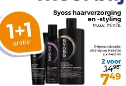 Trekpleister Syoss haarverzorging en styling aanbieding