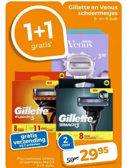 Trekpleister Gillette en Venus scheermesjes aanbieding