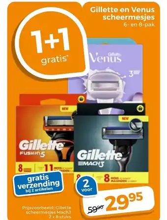 Trekpleister Gillette en Venus scheermesjes aanbieding