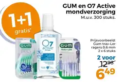 Trekpleister GUM en 07 Active mondverzorging aanbieding
