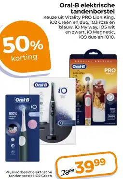 Trekpleister Oral-B elektrische tandenborstel aanbieding