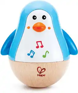 Amazon Hape E0331 - Staande pinguïne, staande mannetje met geluid, blauw, vanaf 6 maanden aanbieding