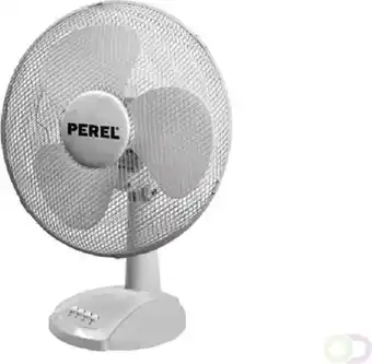 Bol.com Perel - Tafelventilator - Wit aanbieding