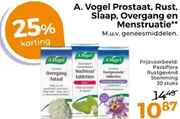Trekpleister A. Vogel Prostaat, Rust, Slaap, Overgang en Menstruatie aanbieding