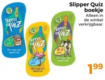 Trekpleister Slipper Quiz boekje aanbieding