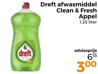Trekpleister Dreft afwasmiddel Clean & Fresh Appel aanbieding