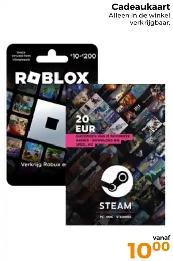 Trekpleister Cadeaukaart aanbieding