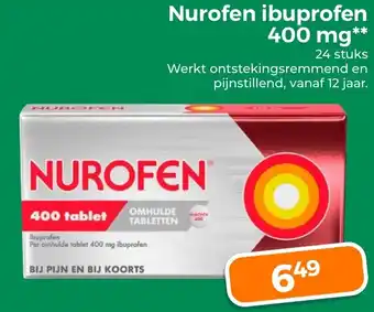 Trekpleister Nurofen ibuprofen 400 mg aanbieding