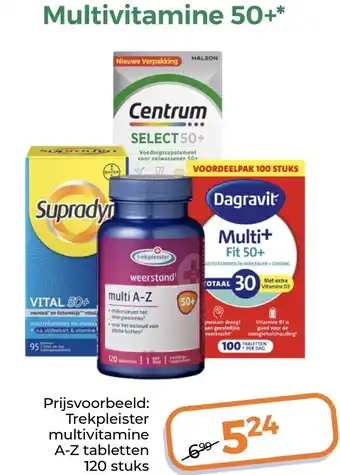 Trekpleister Multivitamine 50+ aanbieding