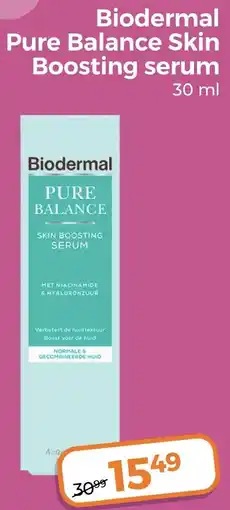 Trekpleister Biodermal Pure Balance Skin Boosting serum aanbieding
