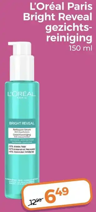 Trekpleister L'Oréal Paris Bright Reveal gezichtsreiniging aanbieding