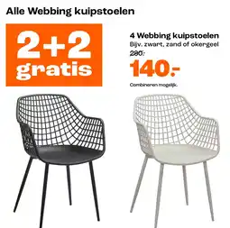 Kwantum Alle Webbing kuipstoelen aanbieding