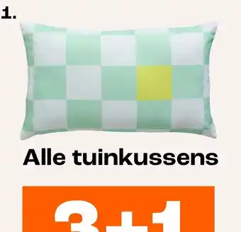 Kwantum Tuinkussens Blocks Groen aanbieding